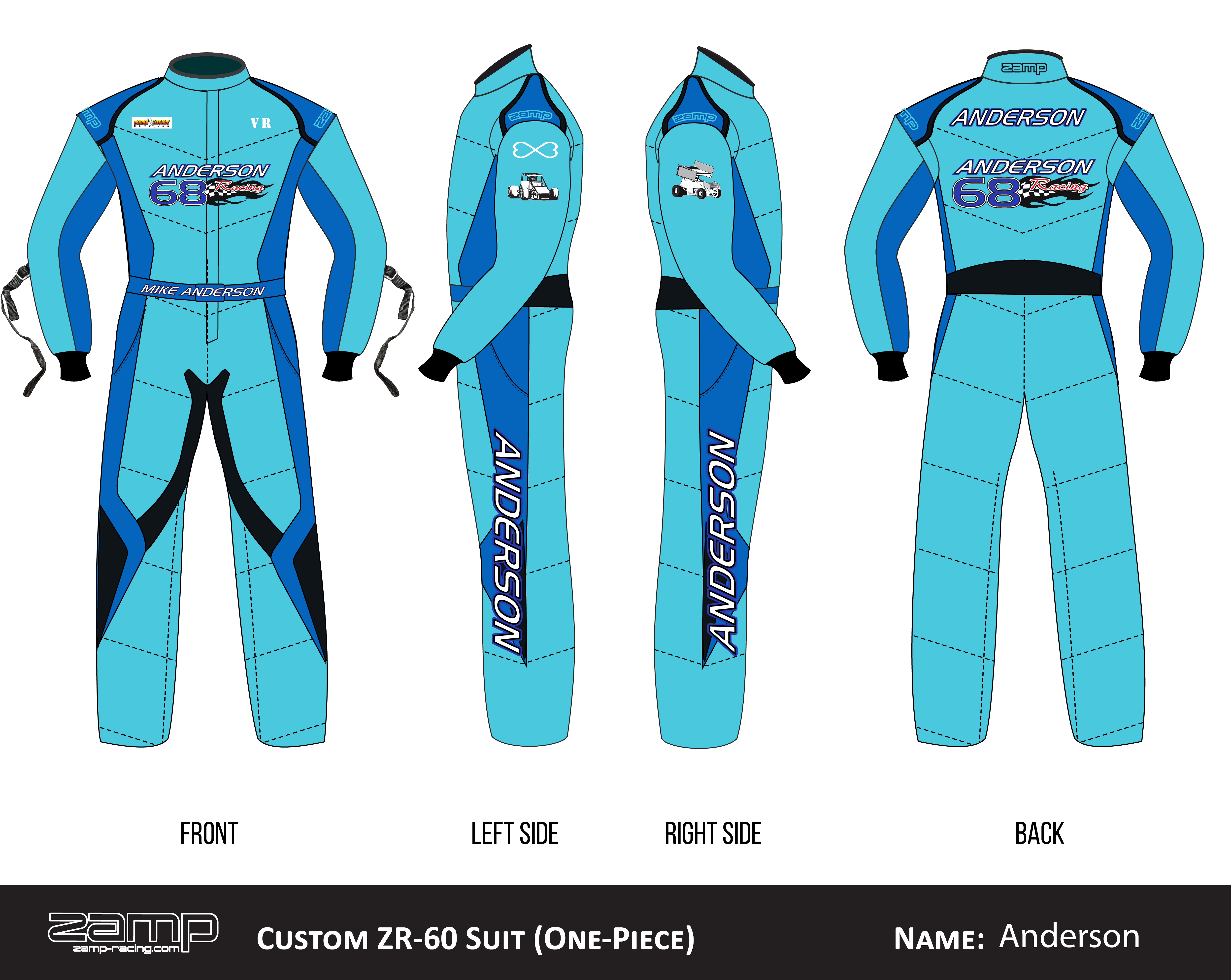 Custom Zamp racing suit